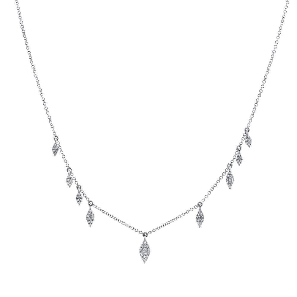 14k Diamond Pave Asymmetric Necklace