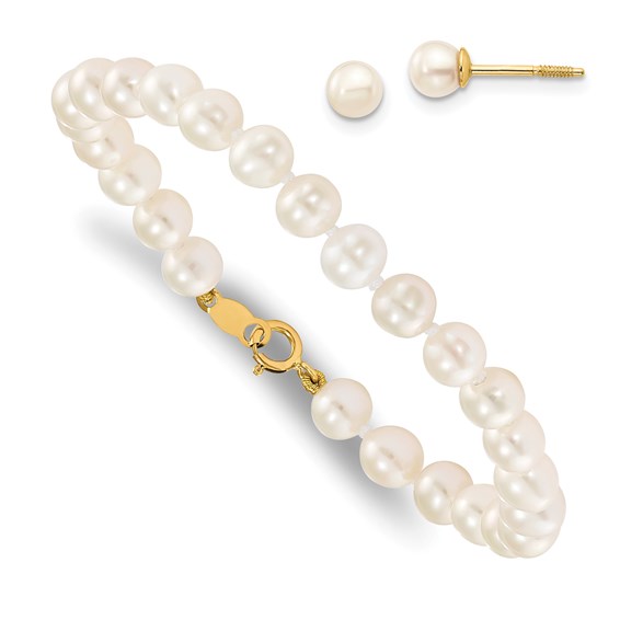 Pearl Bracelet and Earring Set