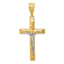 Diamond-Cut Crucifix Pendant