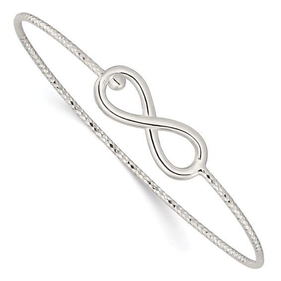 Diamond Cut Infinity Interlocking Bracelet