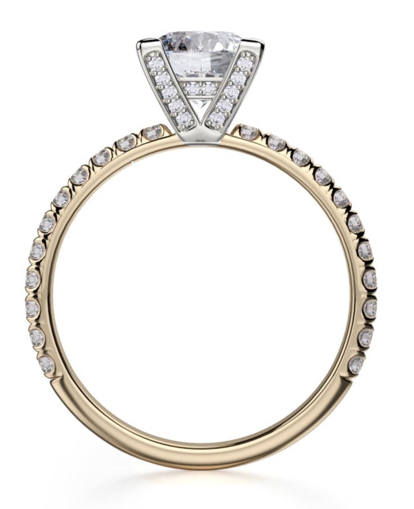 Diamond Basket and Shank Engagement Ring Mounting