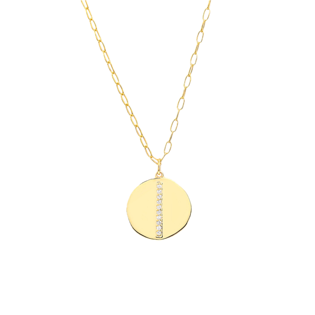 1/10ct Organic Shape Medallion Necklace