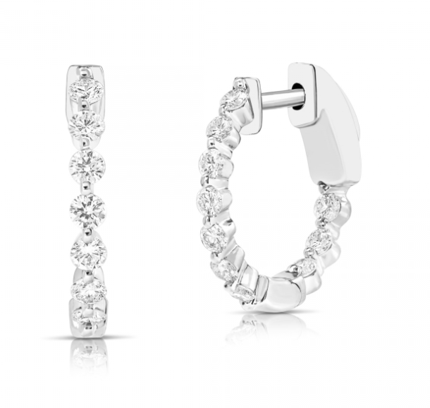 1/2 CT SHARED SINGLE PRONG HOOPS