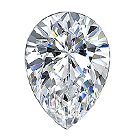 1.00ct Pear Shape Diamond SI2 G 7.32x5.40x3.92