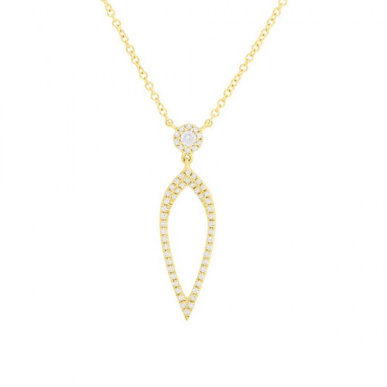 0.20ct 14k Yellow Gold Diamond Necklace