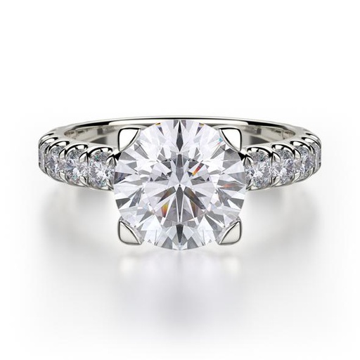 Michael M Engagement Ring W/4 Prong Diamond Head