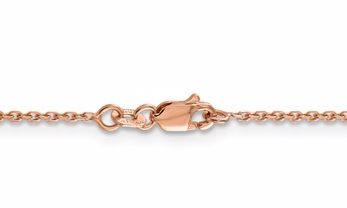 14k Rose Gold Diamond Cut Cable Chain