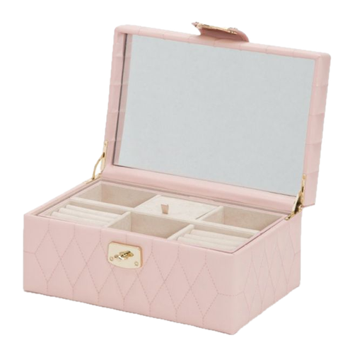 [WO.ACCS.0008496] Wolf Designs Caroline Small Jewelry Case In Pink