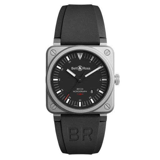 [BE.WATC.0002297] 42m Automatic Bead Blasted Steel Case, Black Matte Dial, Indices &amp; Hands Covered W/Superluminova, Black Rub Strap