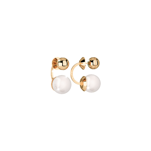 [TE.FASH.0007522] Bronze Earrings W/Pearl Hollywood