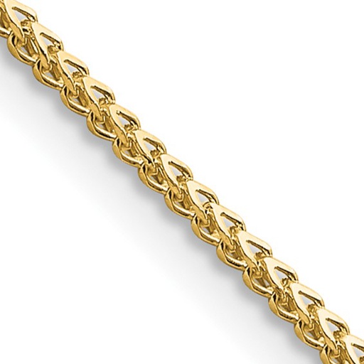 [QU.GOLD.0008596] 14k Yellow Gold Franco Chain 16&quot; 1mm
