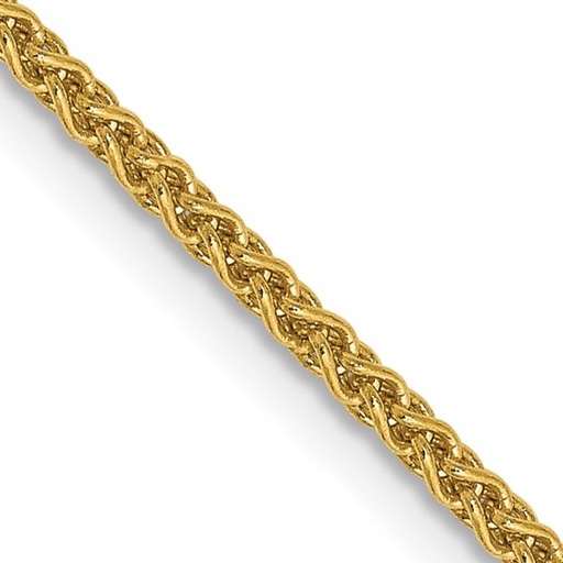 14k Yellow Gold 1.65m Solid Polished Spiga Chain 20&quot;