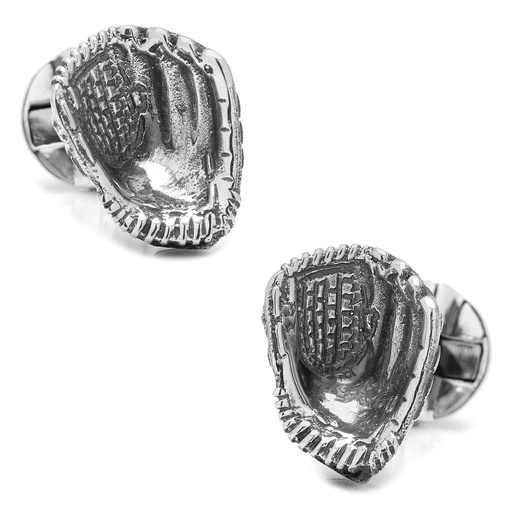 [CU.CUFF.0027844] Sterling Silver Baseball Glove Cufflinks