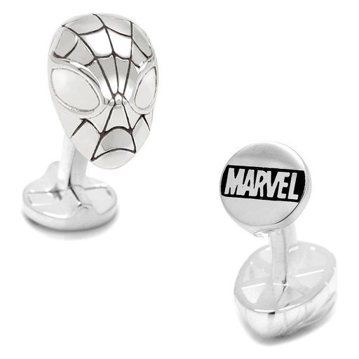[CU.CUFF.0027871] Sterling Silver 3d Spider-Man Cufflinks