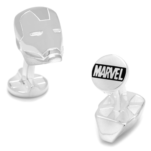[CU.CUFF.0027872] Sterling Silver 3d Iron Man Cufflinks