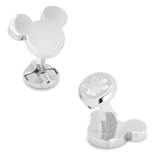 [CU.CUFF.0028214] Stainless Steel Mickey Mouse Silhouette Cufflinks