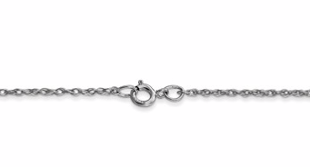 [QU.GOLD.0050435] 14k White Gold .95 Mm Carded Cable Rope Chain
