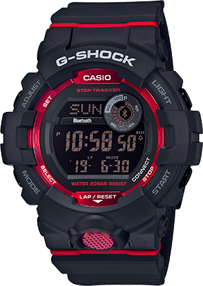 [VI.WATC.0050786] G-Shock Digital Bluetooth Training Timer Black/Red