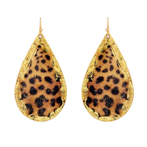 [EV.FASH.0051739] Leopard Teardrop Earrings