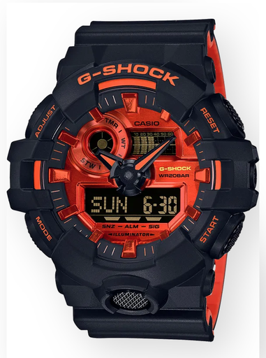[VI.WATC.0054365] G-Shock Full Black &amp; Orange
