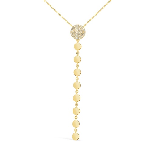 [SH.DIAM.0055097] 14k Diamond Circle Lariat Necklace