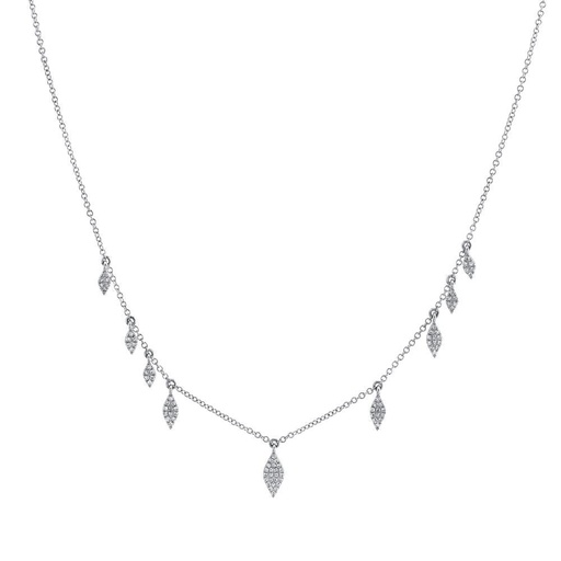 [SH.DIAM.0055099] 14k Diamond Pave Asymmetric Necklace