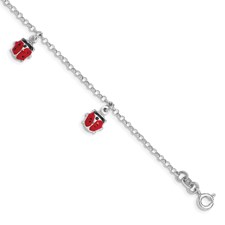 [QU.KBRA.0055335] Kids Enameled Ladybug Bracelet