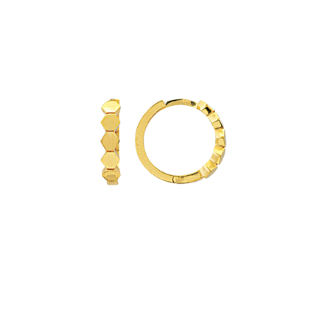 [GERR.00073657] Honey Comb Mini Huggie Earring