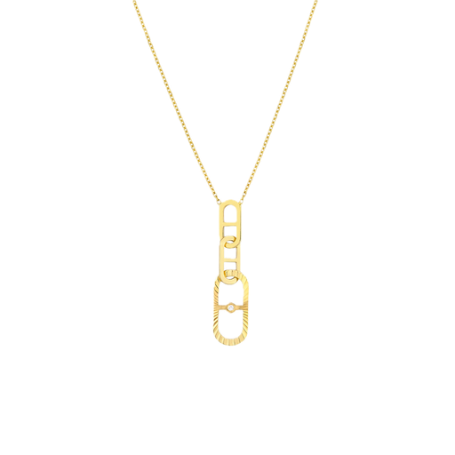 [GNCK.00073664] 1.5pt Diamond Interlocking Necklace