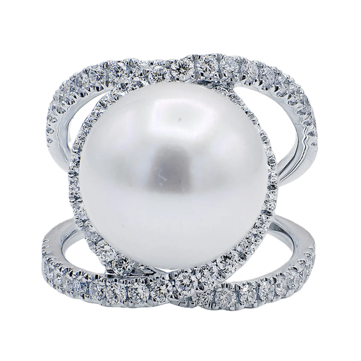 [PRNG.00074171] Pearl and Diamond Ring