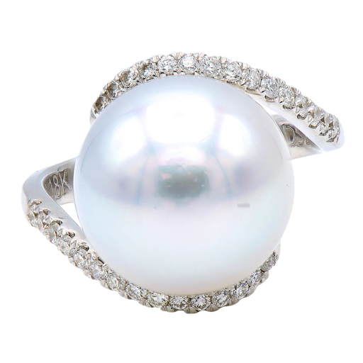[PRNG.00074172] Pearl and Diamond Ring