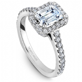 Halo and Hidden Halo Diamond Engagement Ring