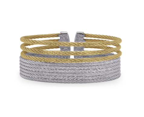 Cable Stacked Wide Open Cuff