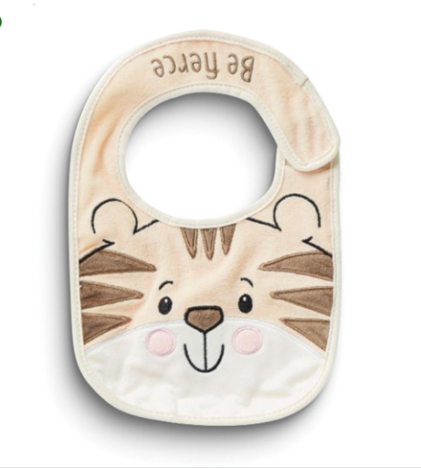 [GIFT.00075821] Izzy and Oliver Baby Polyester BE FIERCE Tiger Bib