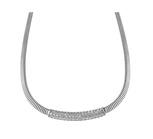 [GNCK.00077339] Snake Necklace with 3.11ct Diamond Accent
