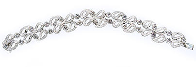 [DBRC.00077375] Double Row Diamond Paisley Bracelet