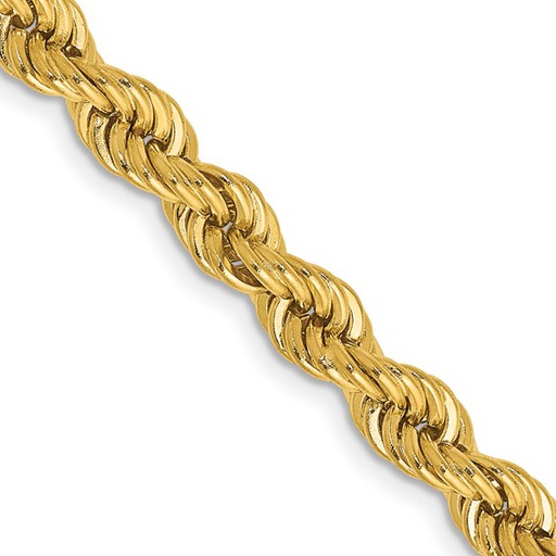 [GNCK.00077574] 14K 22 inch 5mm Regular Rope with Lobster Clasp Chain