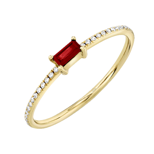 [FRNG.00078410] 0.08Ct Diamond &amp; 0.15 Ruby Ring