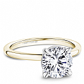 18K Round WG Head YG Band Solitaire