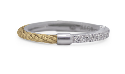 Reversible Band Ring with 18kt Gold &amp; Diamonds