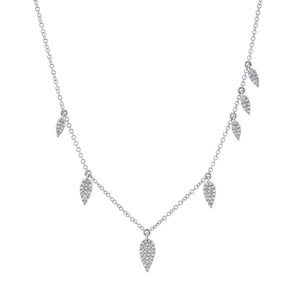0.21ct 14k Diamond Pave Necklace