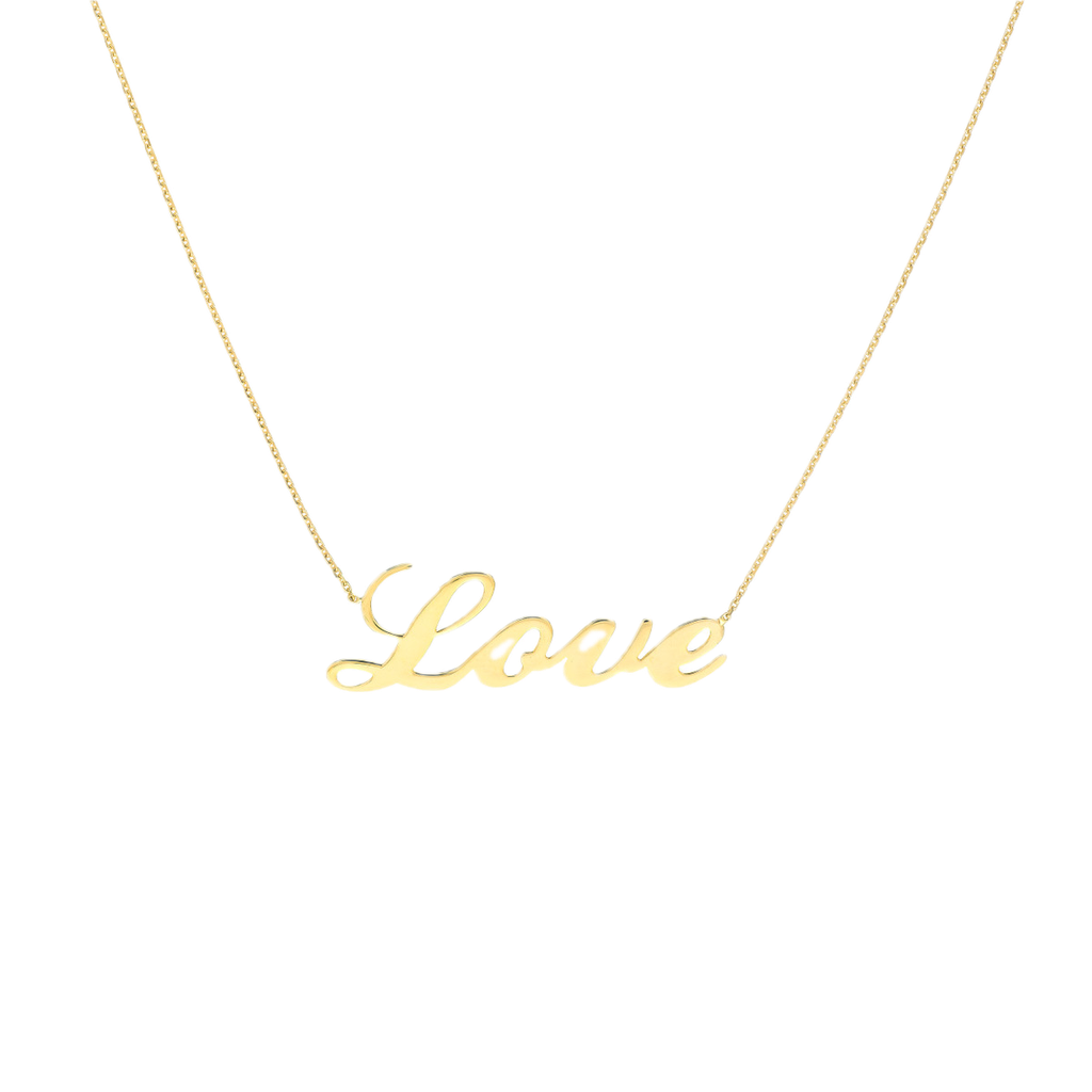 14k "Love" Adj Neck 18in