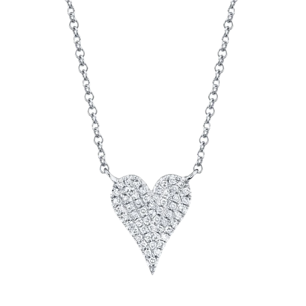 14k Gold Mini Pave Heart