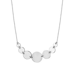 14k Graduated Disc E2w Adjustable Necklace