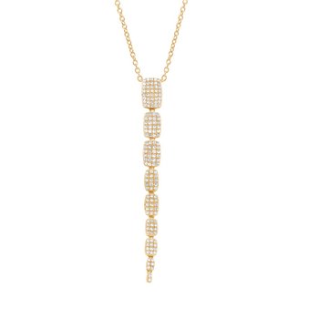Kate 14k Yellow Gold 0.68cts Diamond Serpentine Drop Necklace