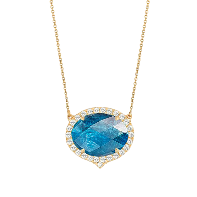 Laguna Blue Oval Necklace
