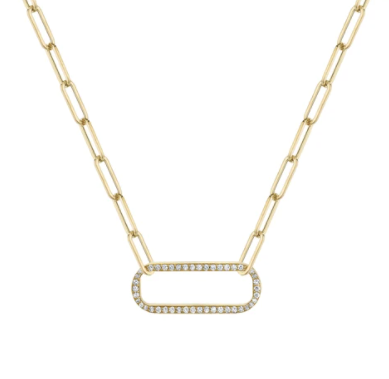 Pave Singleton Necklace