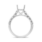 14k White Gold Ladies Diamond Semi-Mount Size 6.5 16rd=0.77ct
