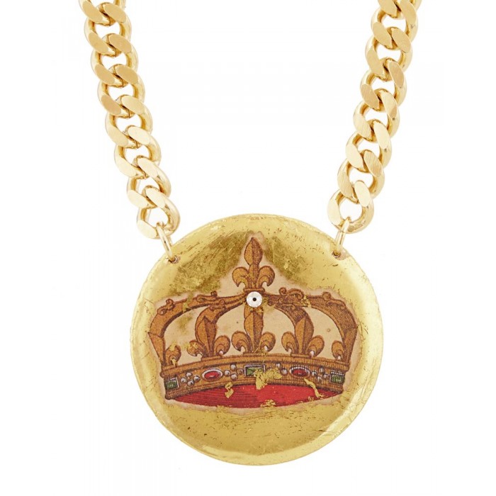 French Crown Pendant - Large