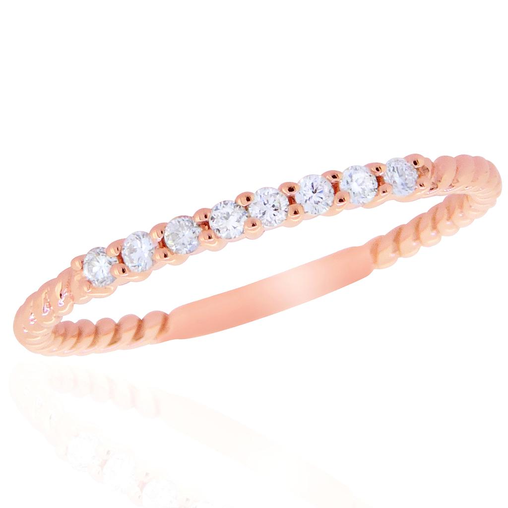 14k Rose Gold Diamond Ring
